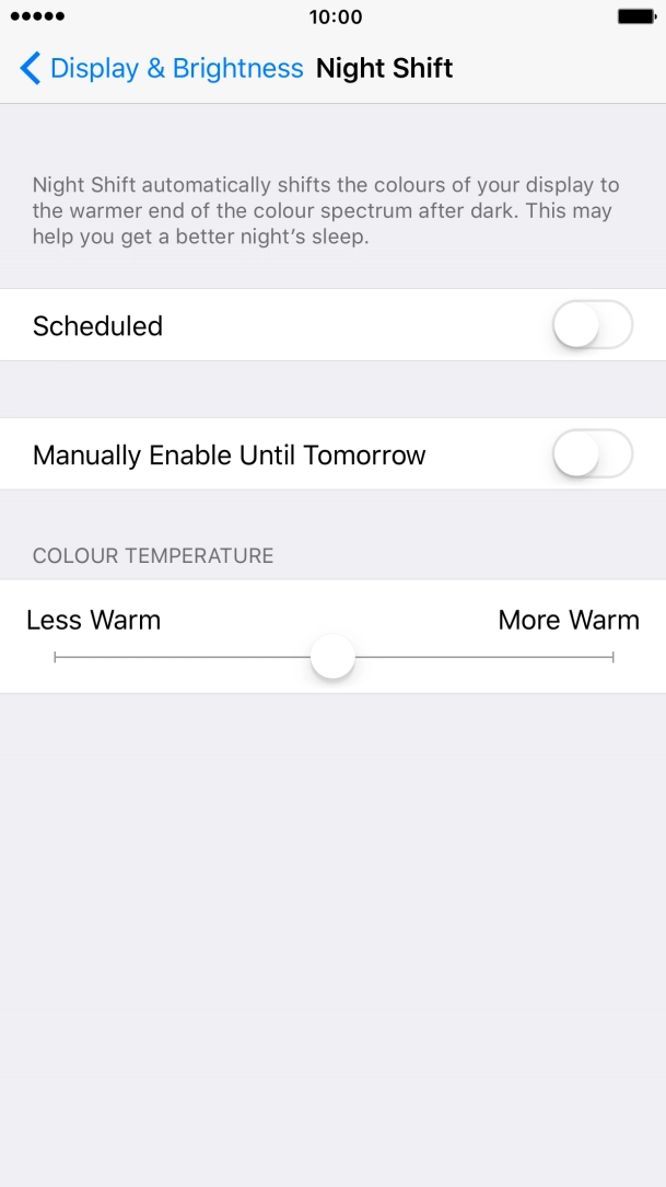 Press the indicator next to 