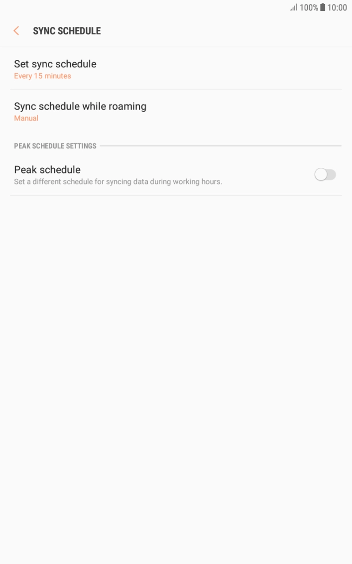 Press Set sync schedule.