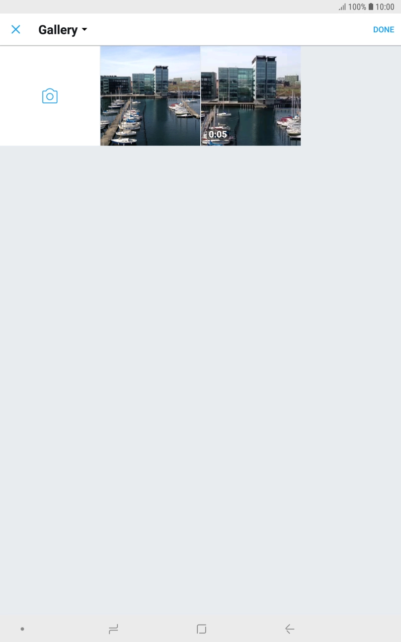 Press the required picture or video clip.