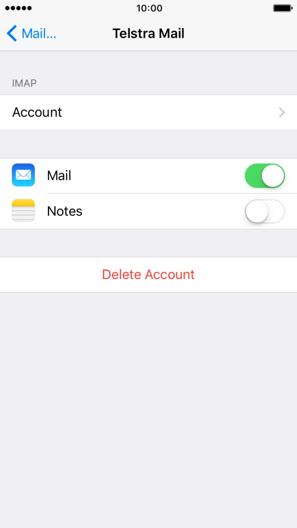 Press the required email account. Press the required email account.