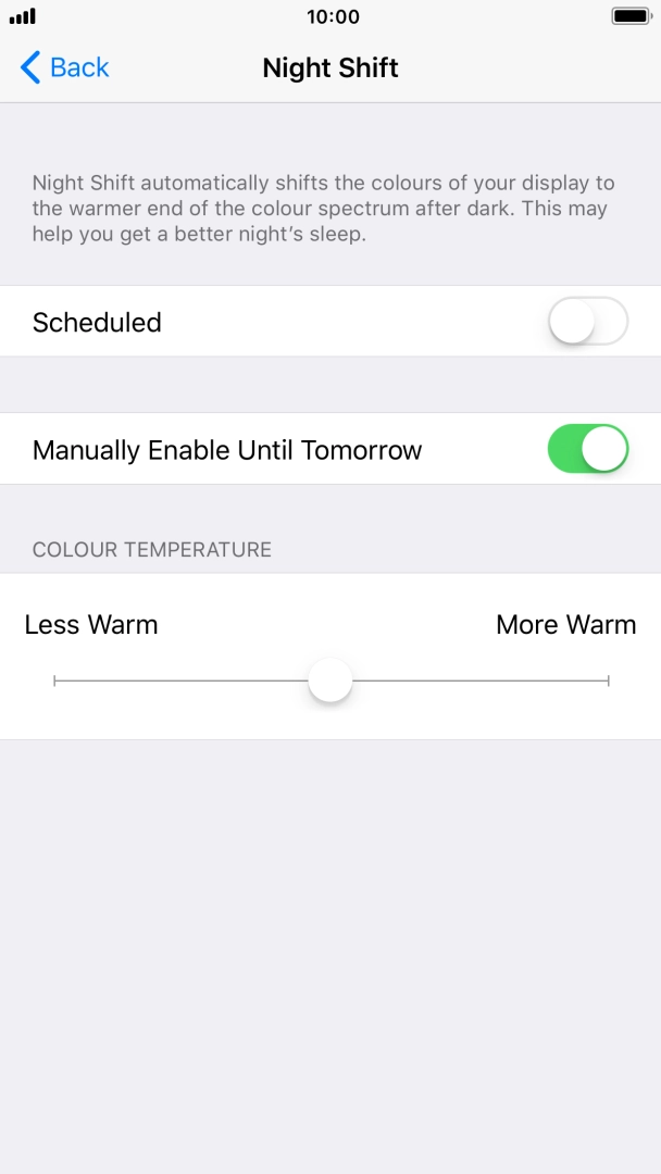Drag the indicator below 
