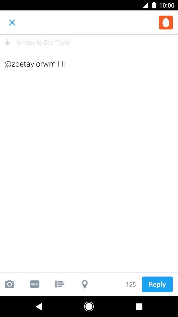 Write the required reply and press Reply.