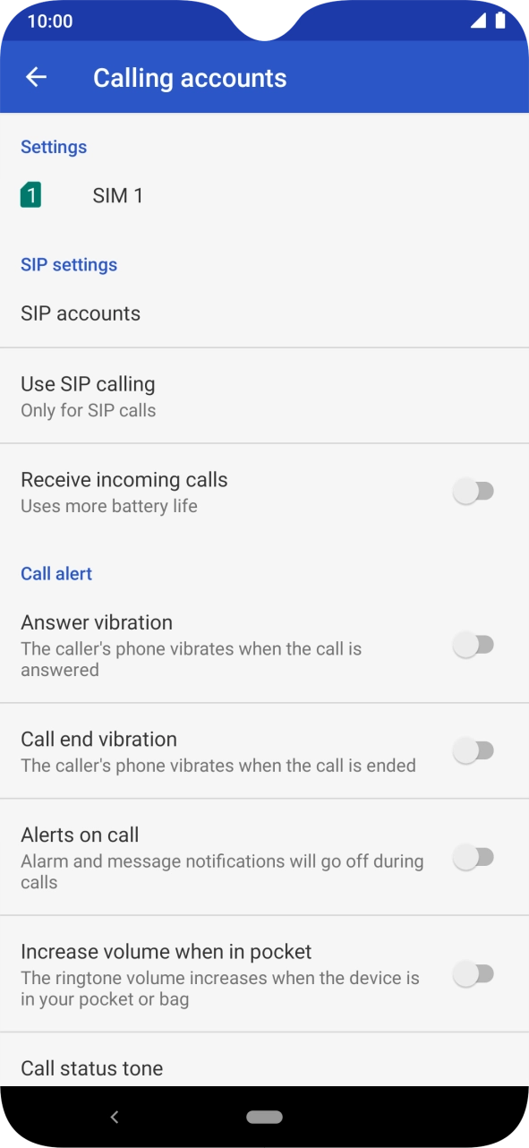 Press the name of your SIM.