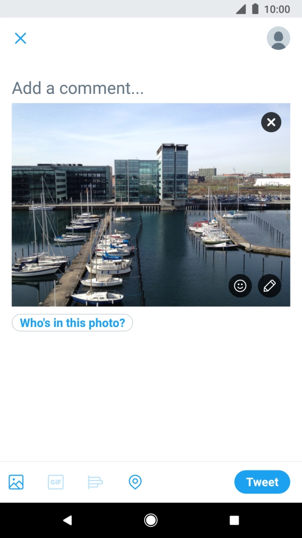 Press the text input field.