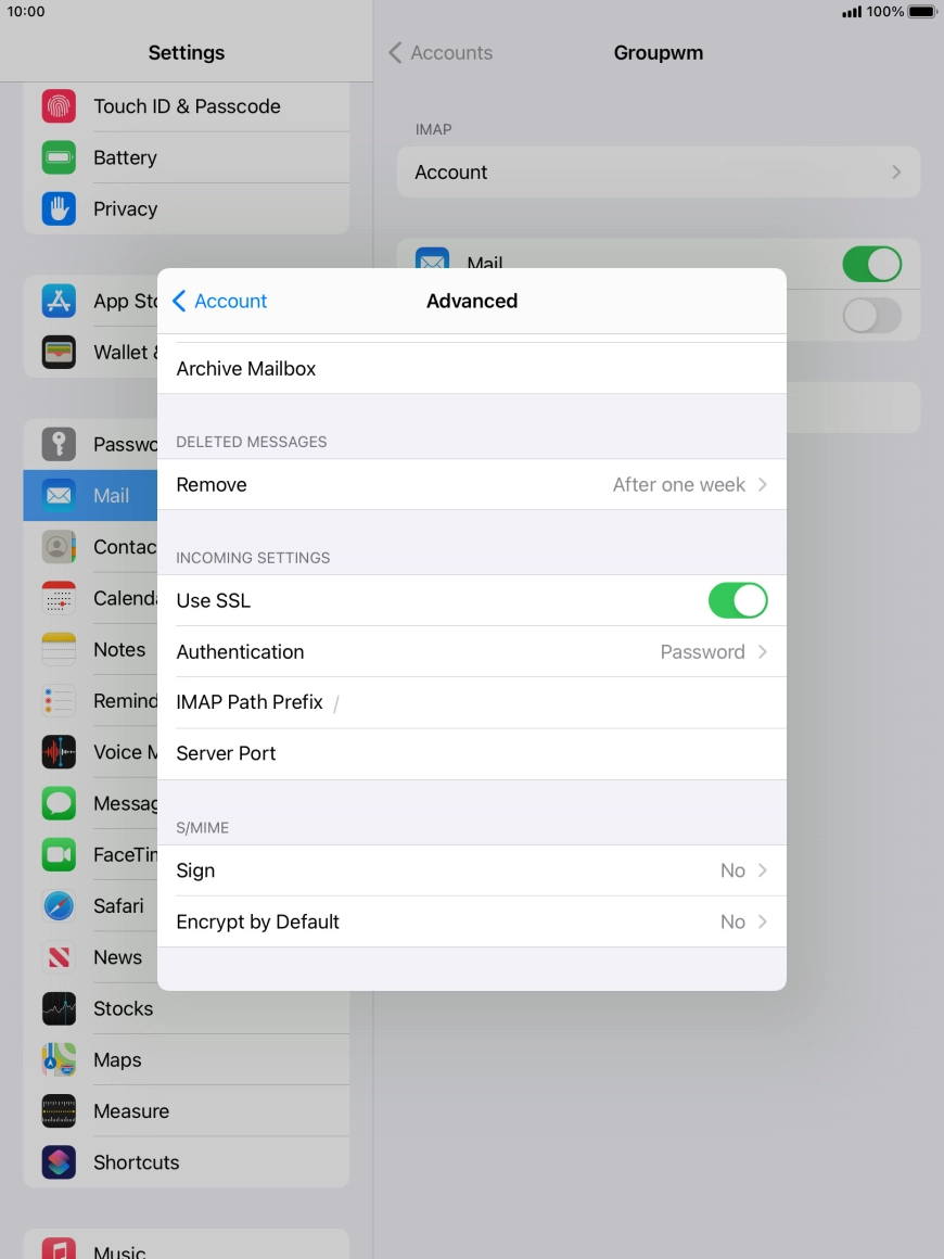 Press the indicator next to 