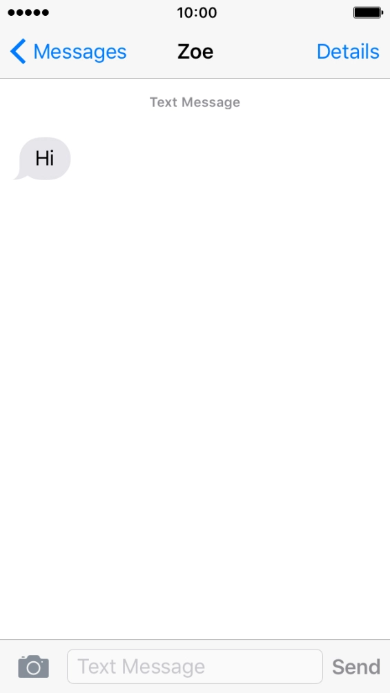 Press the text input field.
