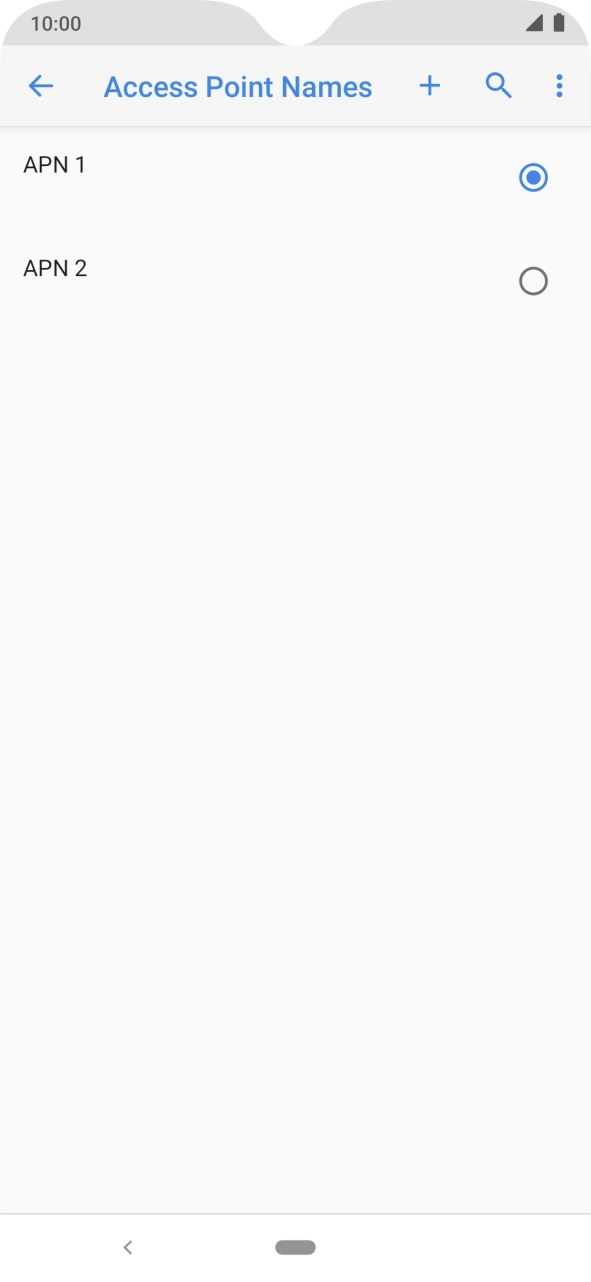 Press the field next to the data connection to activate it.