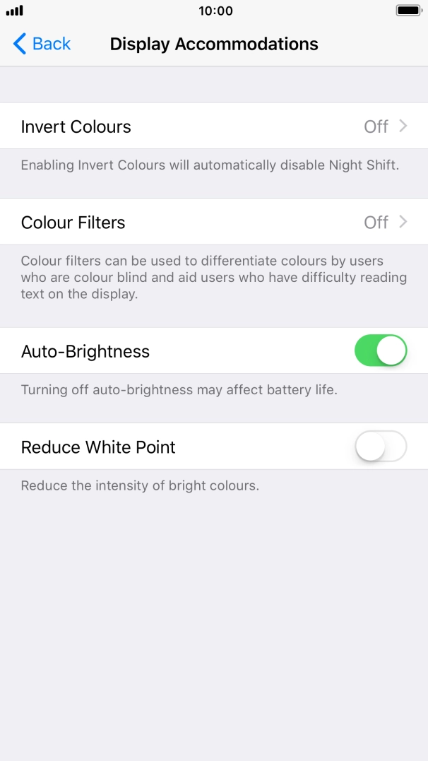 Press the indicator next to 