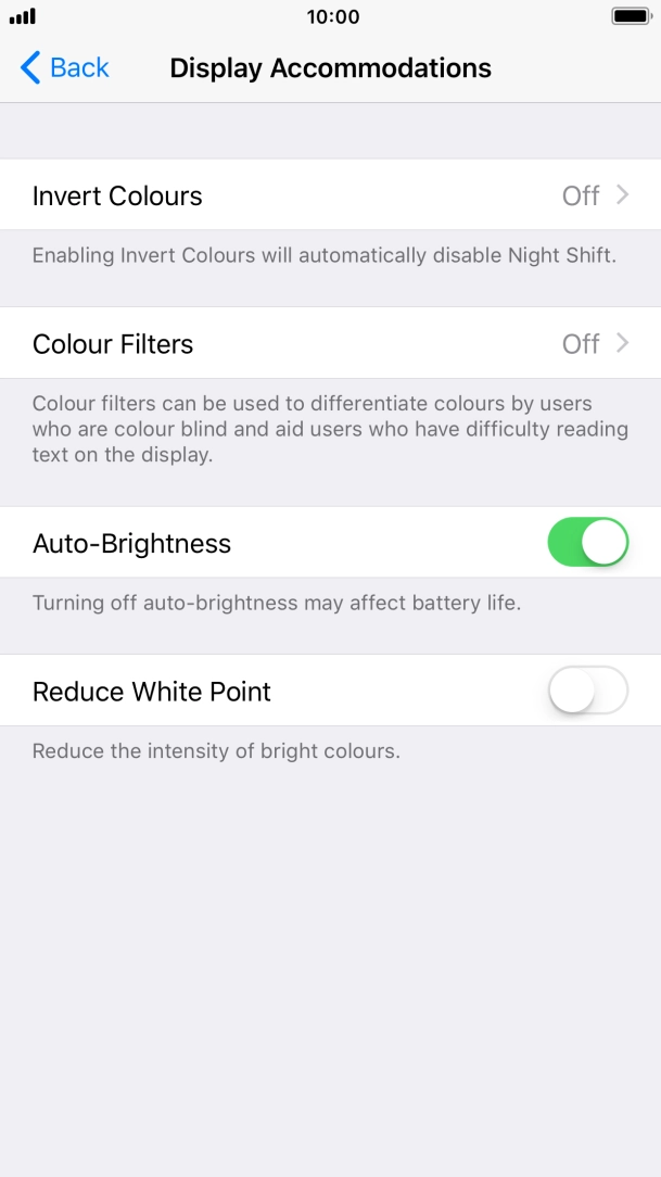 Press the indicator next to 