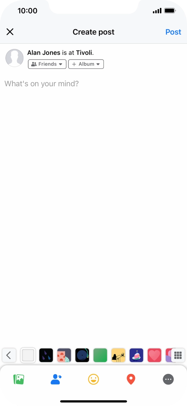 Press the text input field.