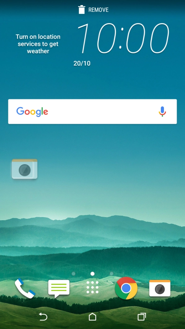 Drag the shortcut to REMOVE.