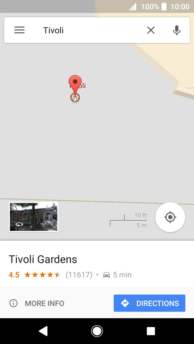 Press the destination at the bottom of the screen.