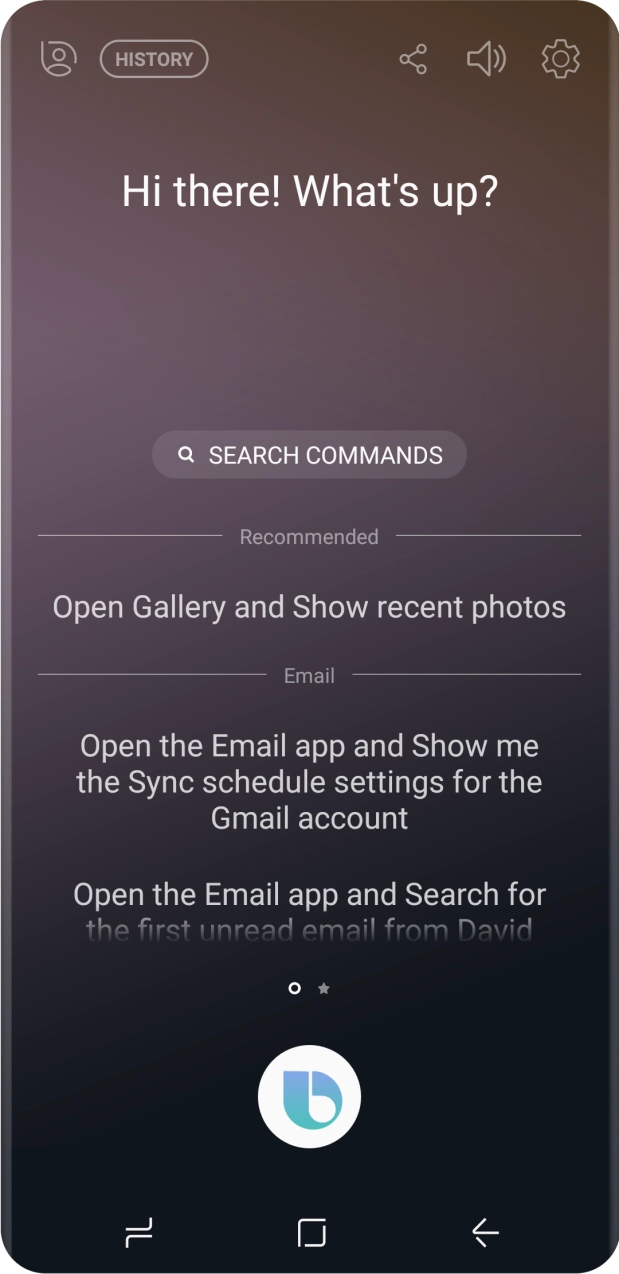 Press the settings icon.