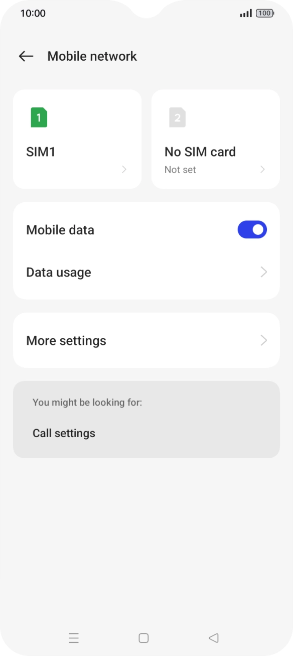 Press the name of your SIM.