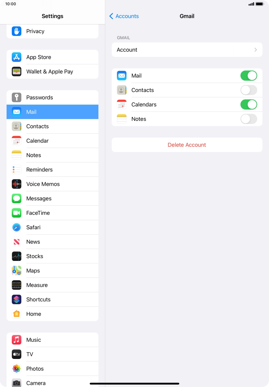 Press the indicator next to 