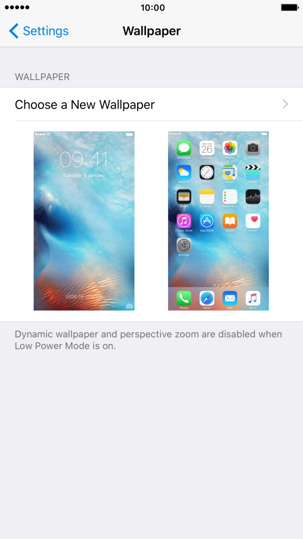 Press Choose a New Wallpaper and go to the required folder.