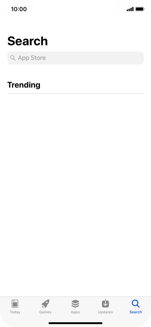 Press the search field.
