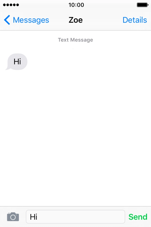 Key in the required reply and press Send.