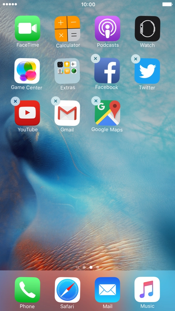 Press the delete icon.