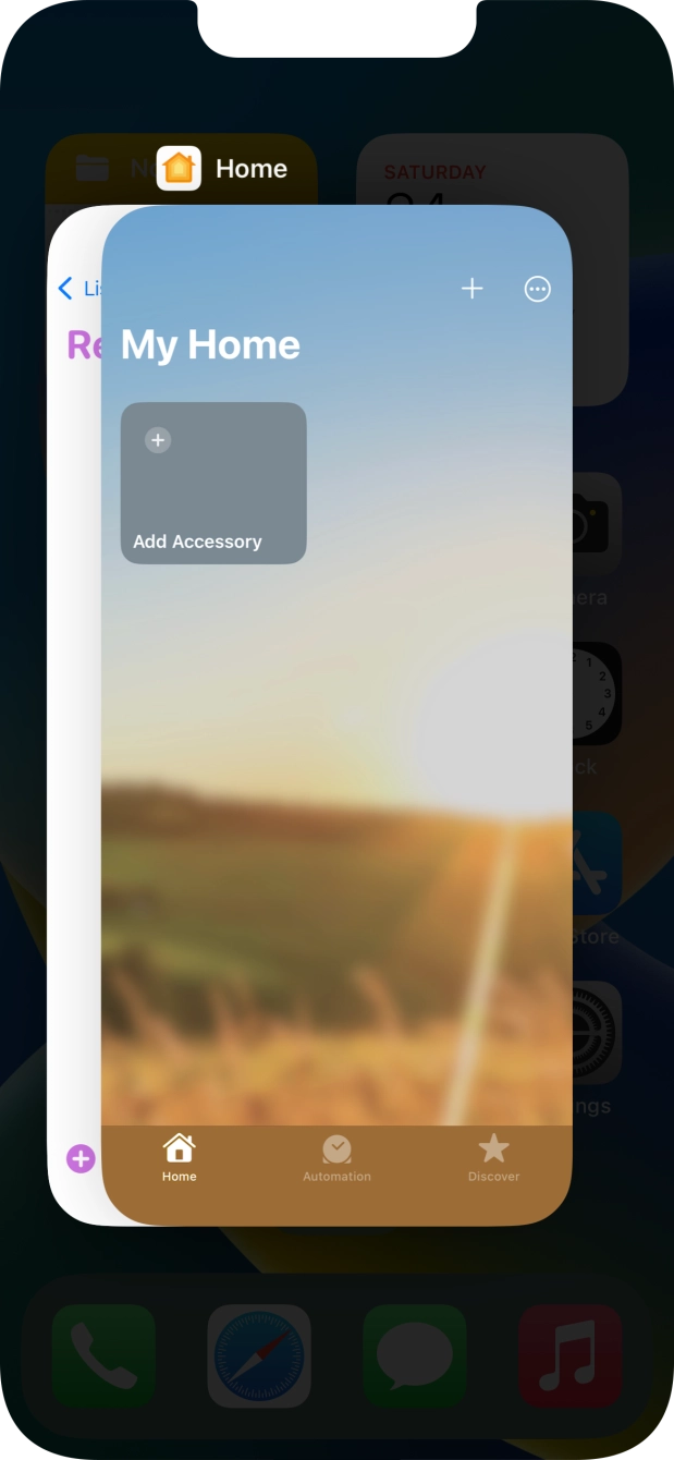Slide upwards on the required application to end it. Slide upwards on the required application to end it.