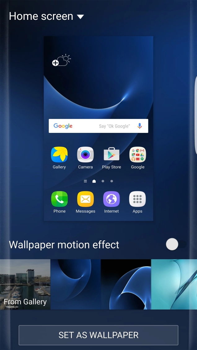 Press From Gallery and go to the required folder.