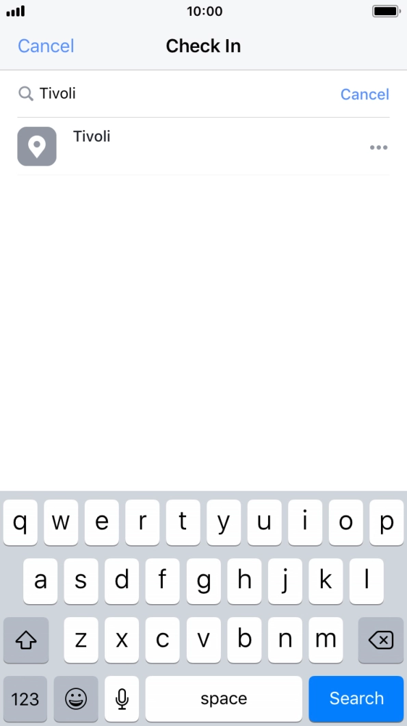 Key in the required search word and press the required location.
