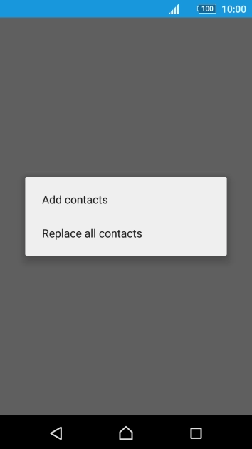 If you want to keep existing contacts saved on your SIM, press Add contacts.