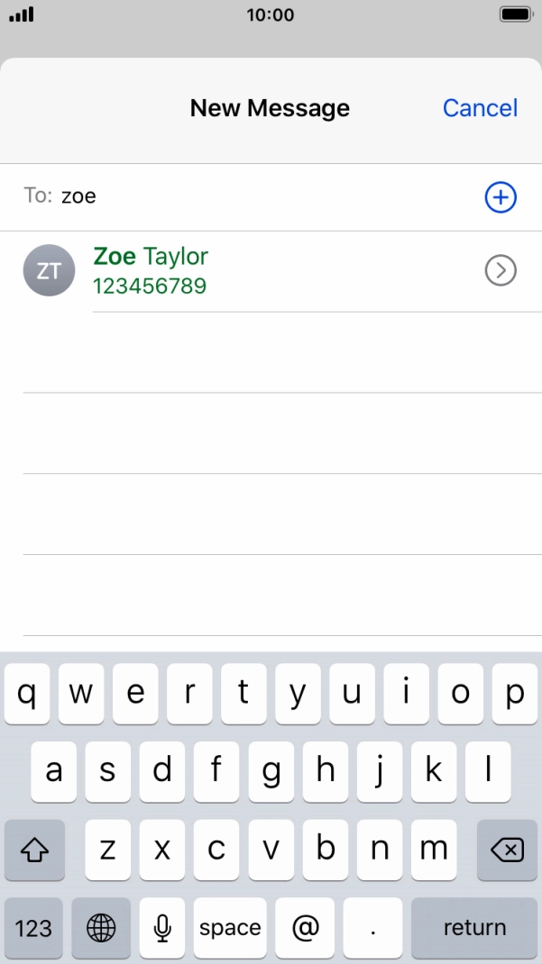 Press the required contact.