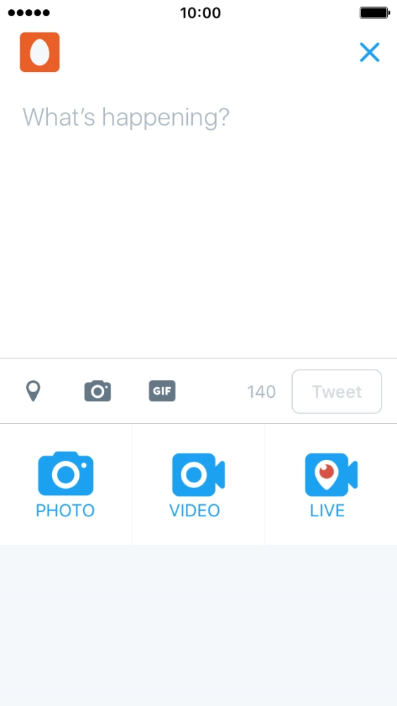 Press the text input field.