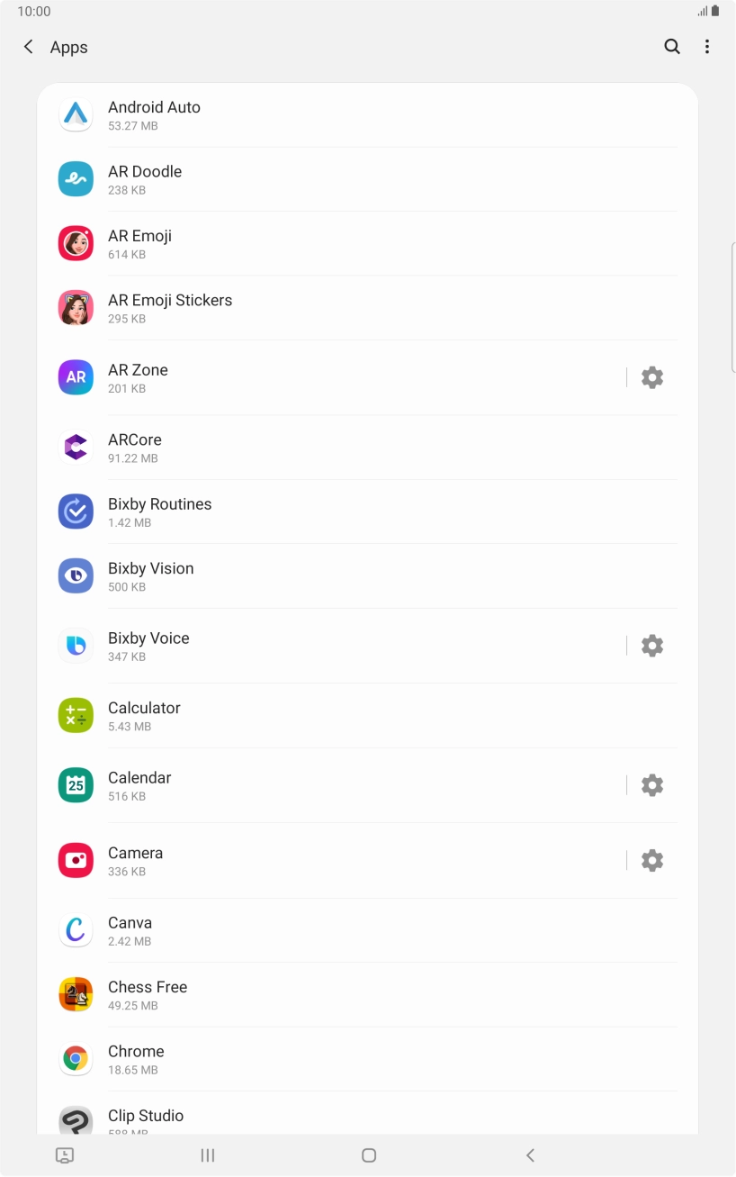 Press the required app.