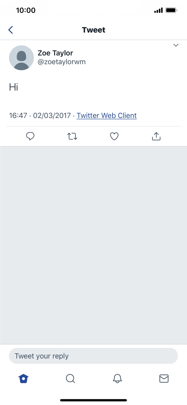 Press the text input field.