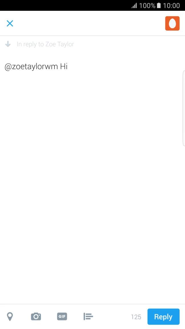 Write the required reply and press Reply.