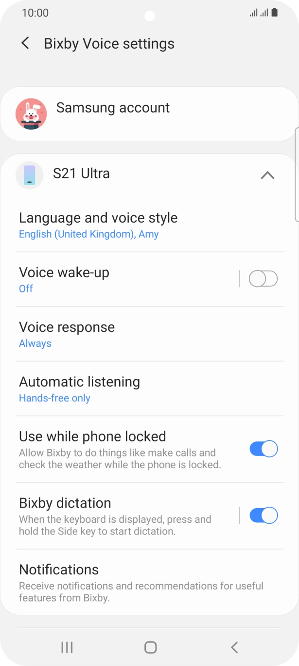 Follow the instructions on the screen to select the required settings.