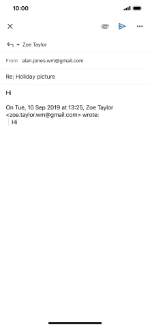 Write the required text and press the send icon.