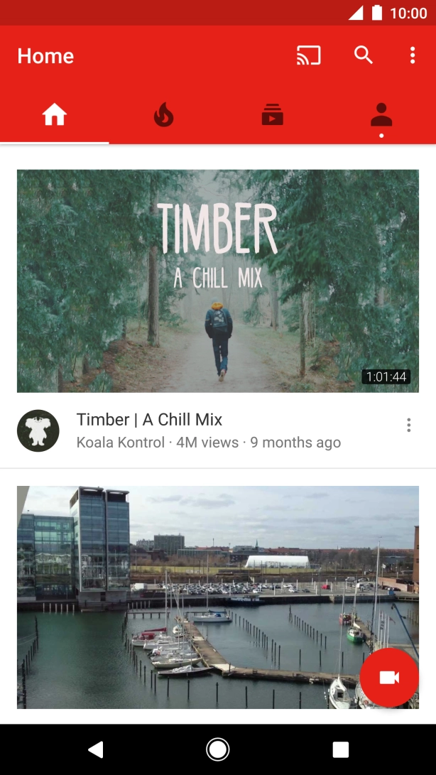 Press the upload icon and go to the required video clip.
