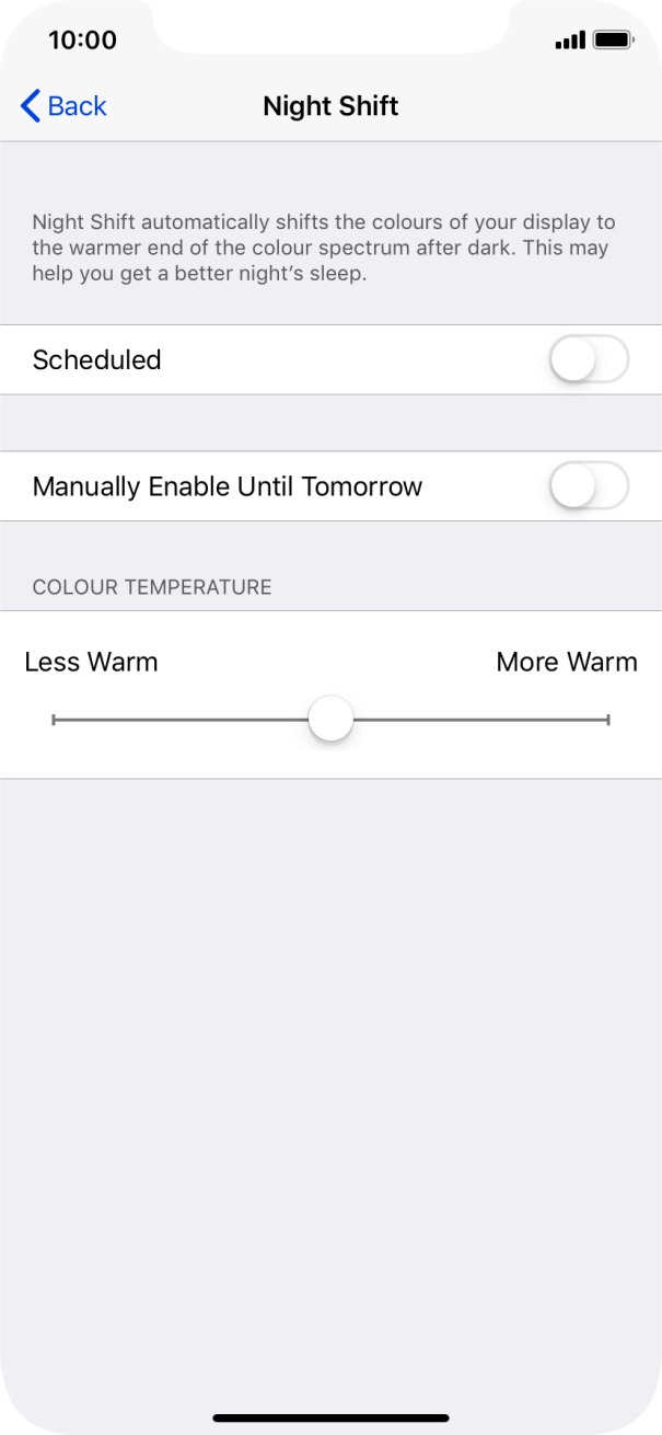 Press the indicator next to 