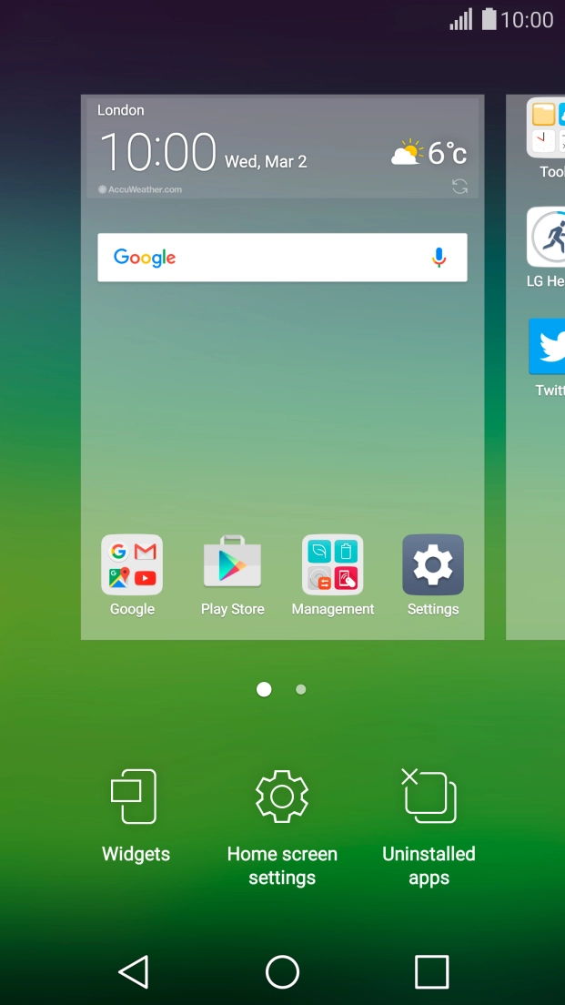 Press Home screen settings.