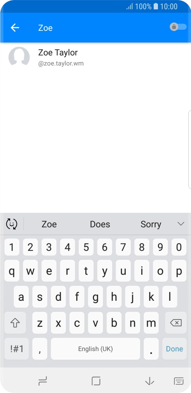 Press the required contact.