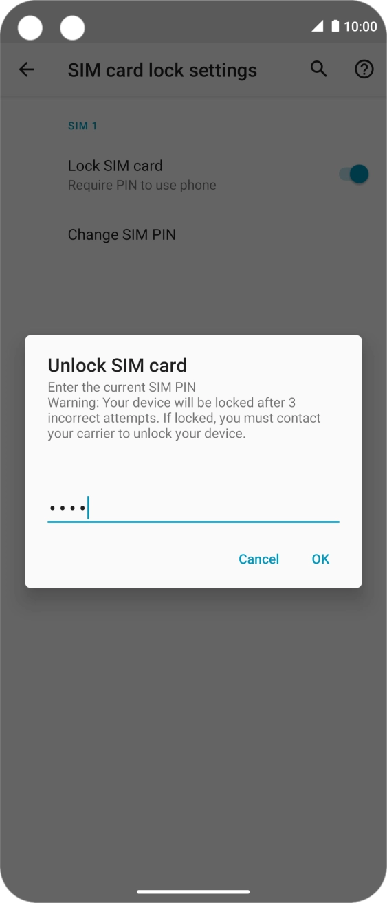 Key in your PIN and press OK.