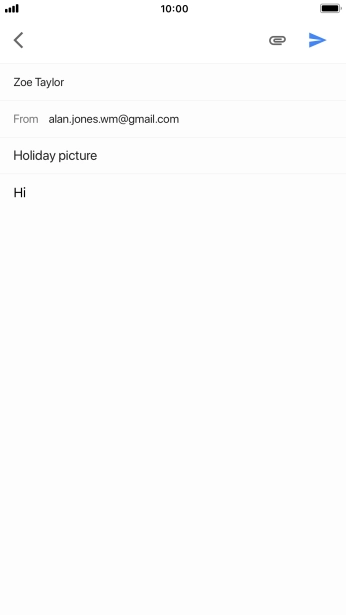 Press the send icon.