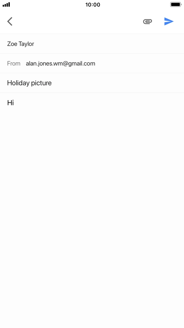 Press the send icon. Press the send icon.
