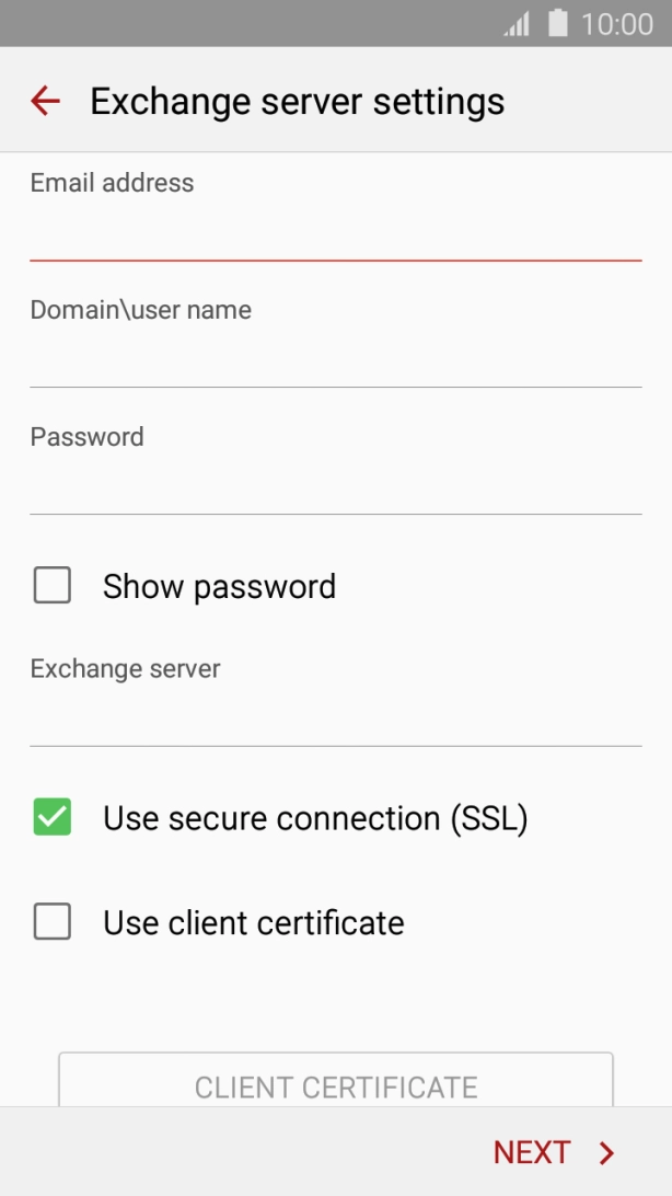 Press the field below 