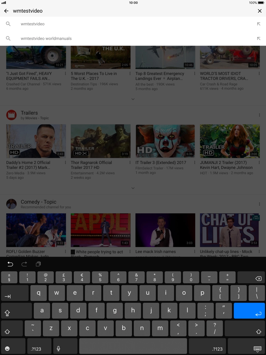 Key in the required search word and press enter.