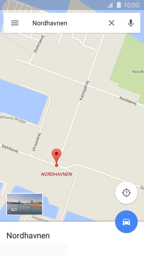 Press the destination at the bottom of the screen.