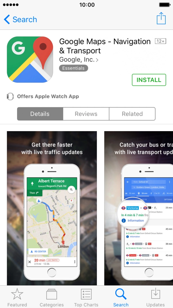 Press INSTALL and wait while Google Maps is installed. Press INSTALL and wait while Google Maps is installed.