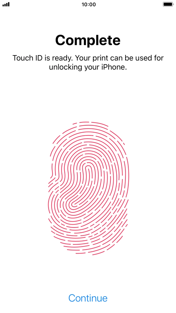 Press Continue. If you haven't previously selected a phone lock code, key in a code of your own choice twice. Press Continue. If you haven't previously selected a phone lock code, key in a code of your own choice twice.