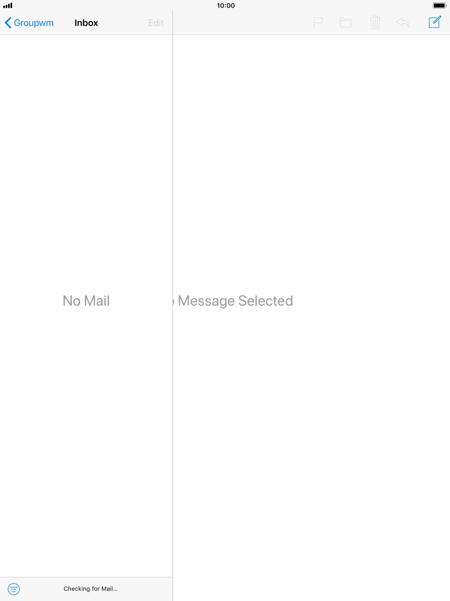 Press the new email icon.