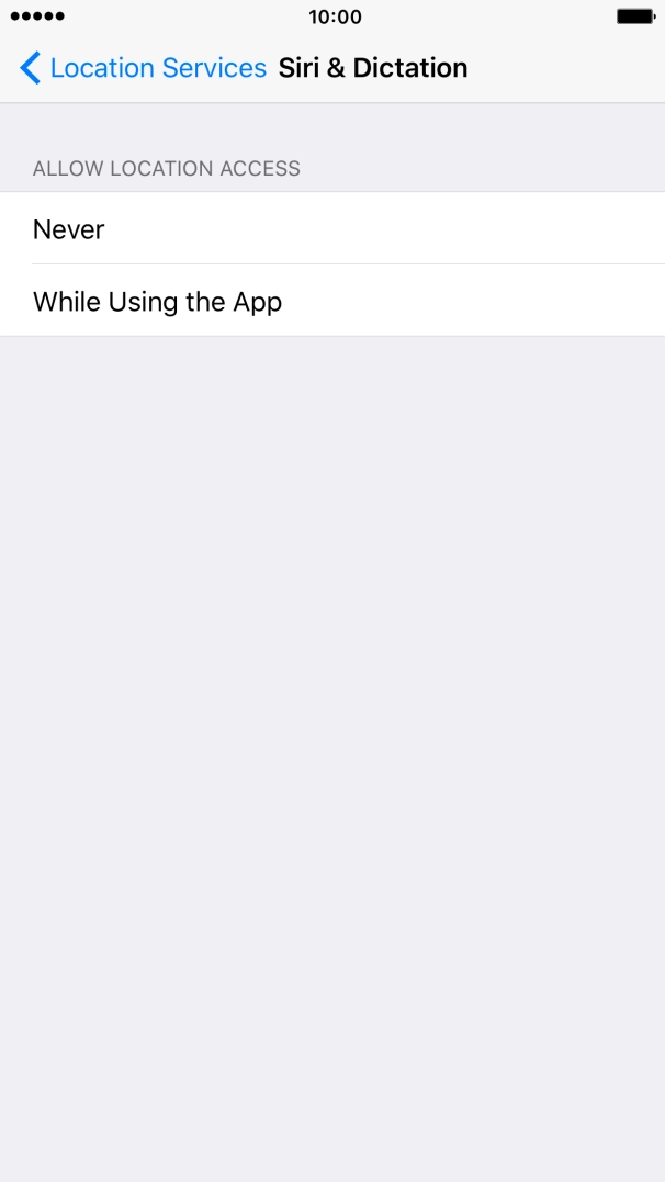 Press the required setting to turn the function on or off.
