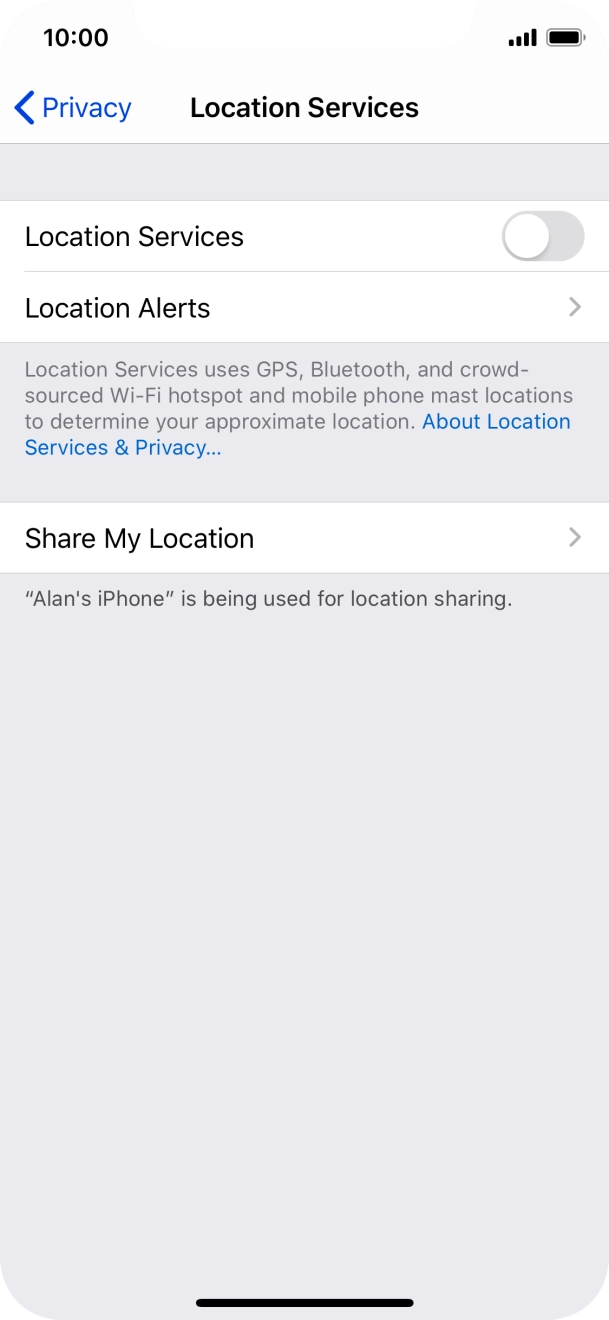 Press the indicator next to 