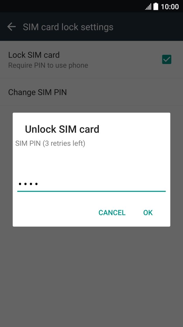 Key in your PIN and press OK.